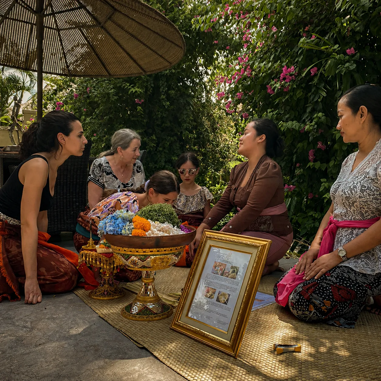 Canang Sari Lessons at Mahagiri Villa Sanur